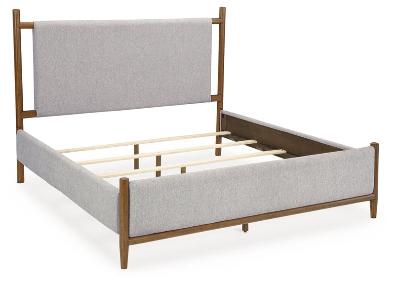 Lyncott Upholstered Bed, Dresser, Mirror, Chest & Nightstand, Bedroom Set