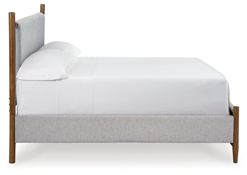 Lyncott Upholstered Bed, Dresser, Mirror, Chest & Nightstand, Bedroom Set