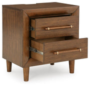 Lyncott Upholstered Bed, Dresser, Mirror, Chest & Nightstand, Bedroom Set