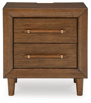 Lyncott Upholstered Bed, Dresser, Mirror, Chest & Nightstand, Bedroom Set