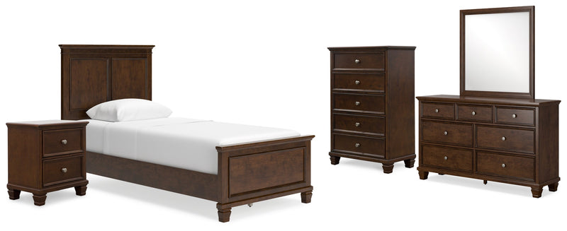 Danabrin Panel Bed, Dresser, Mirror, Chest & Nightstand, Bedroom Set