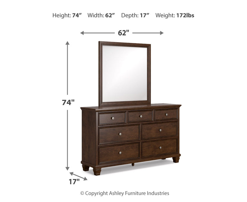 Danabrin Panel Bed, Dresser, Mirror, Chest & Nightstand, Bedroom Set