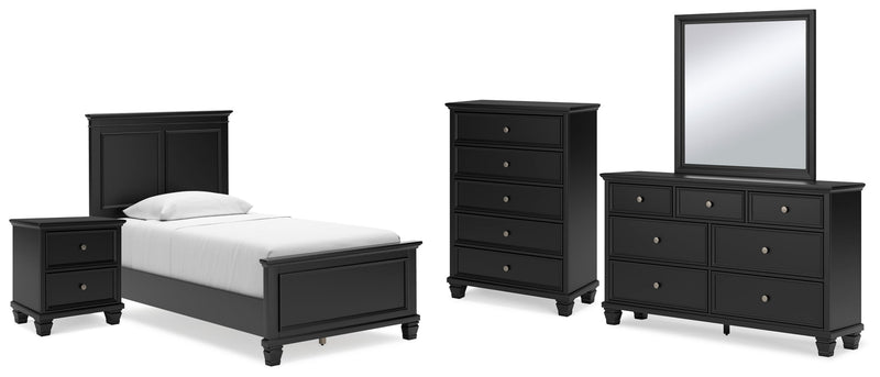 Lanolee Panel Bed, Dresser, Mirror, Chest & Nightstand, Bedroom Set