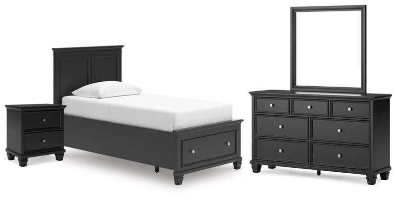 Lanolee Panel Bed, Dresser, Mirror, Chest & Nightstand, Bedroom Set