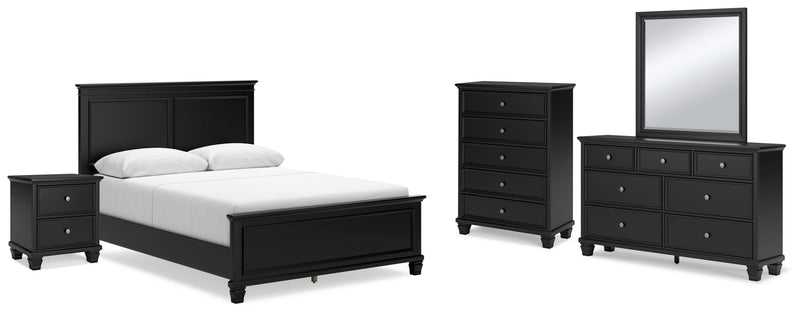Lanolee Panel Bed, Dresser, Mirror, Chest & Nightstand, Bedroom Set