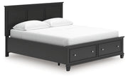 Lanolee Panel Bed California King Panel Storage Bed