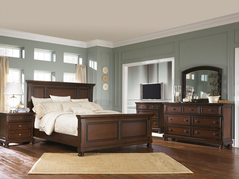 Porter Bed, Dresser, Mirror, Chest & Nightstand, Bedroom Set