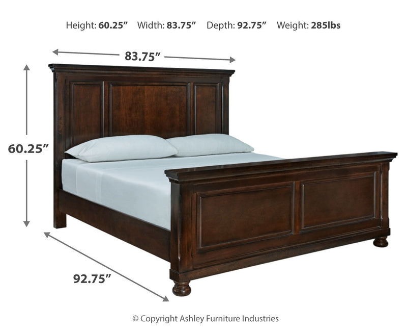 Porter Bed, Dresser, Mirror, Chest & Nightstand, Bedroom Set