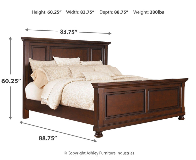 Porter Bed, Dresser, Mirror, Chest & Nightstand, Bedroom Set