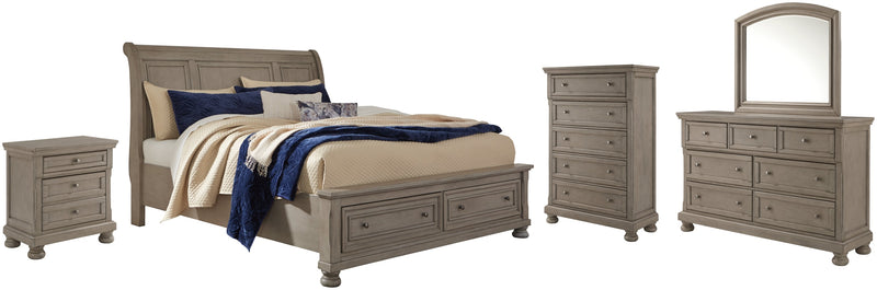 Lettner Bed, Dresser, Mirror, Chest & Nightstand, Bedroom Set