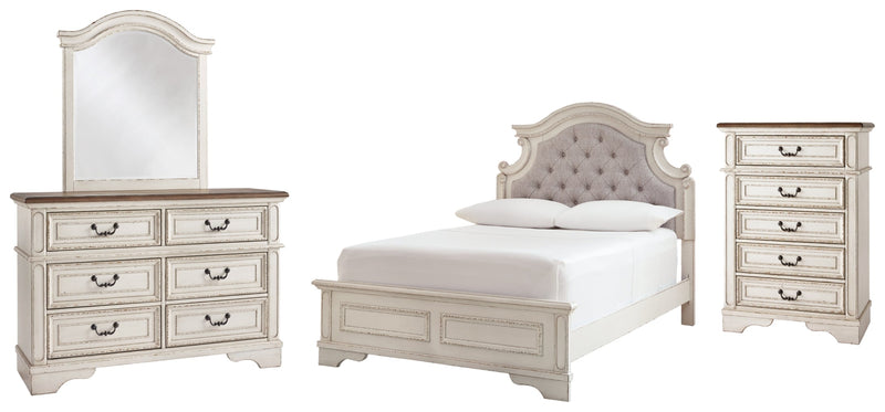 Realyn Bed, Dresser, Mirror, Chest & Nightstand, Bedroom Set