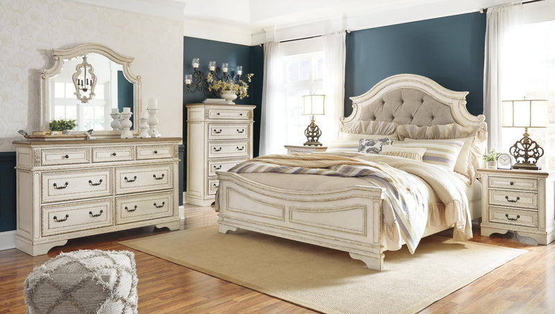 Realyn Bed, Dresser, Mirror, Chest & Nightstand, Bedroom Set