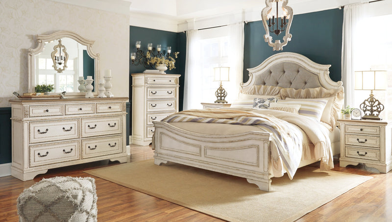 Realyn Bed, Dresser, Mirror, Chest & Nightstand, Bedroom Set