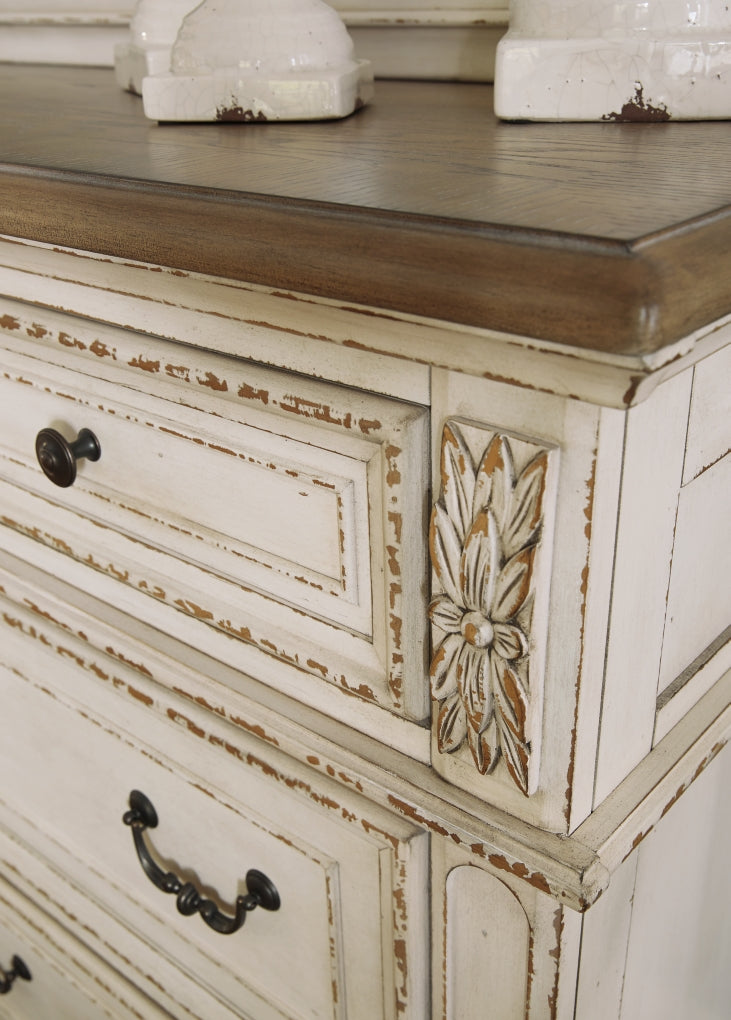 Realyn Bed, Dresser, Mirror, Chest & Nightstand, Bedroom Set