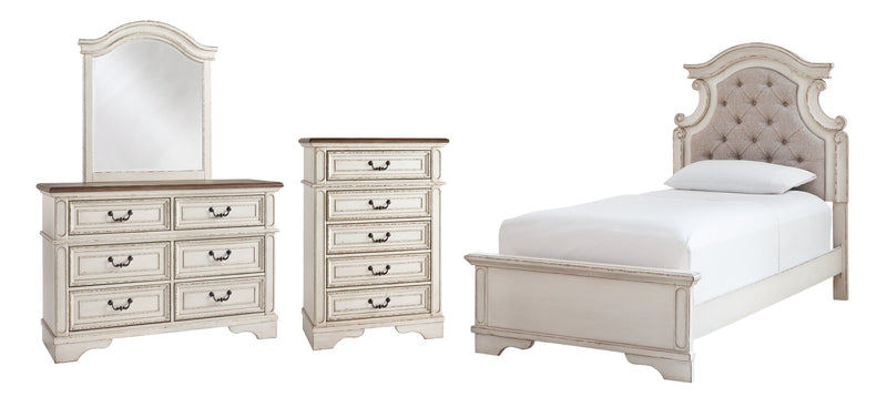 Realyn Bed, Dresser, Mirror, Chest & Nightstand, Bedroom Set