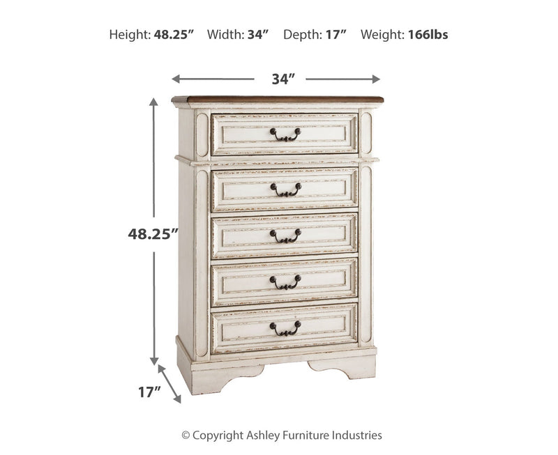 Realyn Bed, Dresser, Mirror, Chest & Nightstand, Bedroom Set