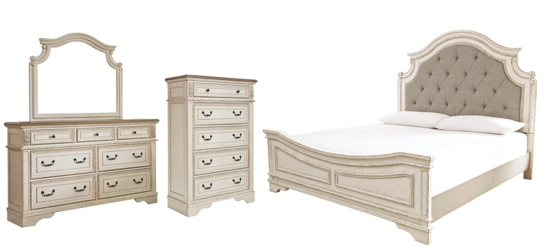 Realyn Bed, Dresser, Mirror, Chest & Nightstand, Bedroom Set