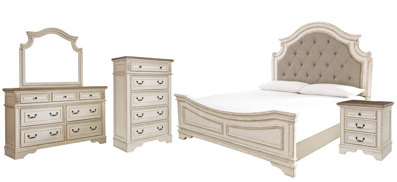 Realyn Bed, Dresser, Mirror, Chest & Nightstand, Bedroom Set