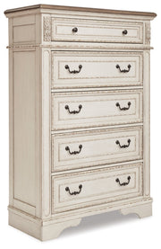 Realyn Dresser & Chest Five Drawer Chest Two-tone