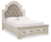 Realyn Bed Queen Upholstered Storage Bed Two-tone