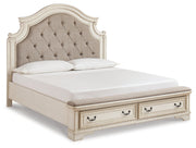 Realyn Bed Upholstered Storage Bed Two-tone