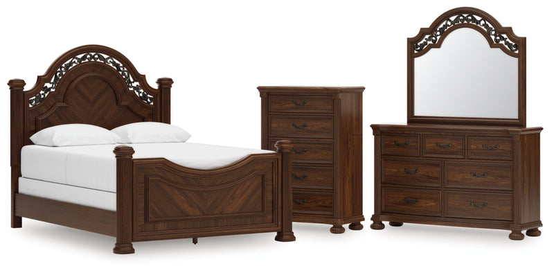 Lavinton Poster Bed, Dresser, Mirror, Chest & Nightstand, Bedroom Set