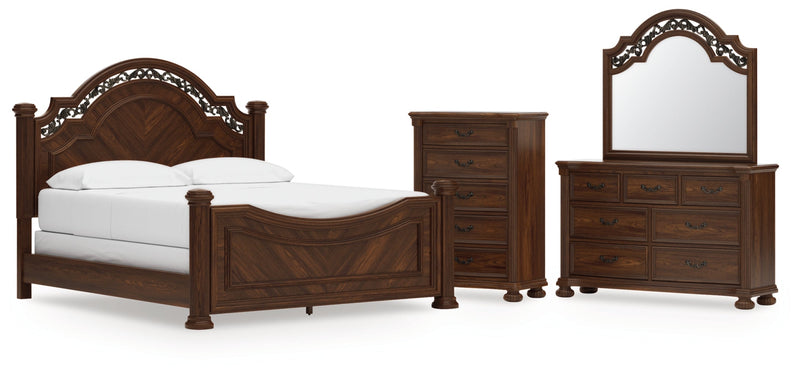 Lavinton Poster Bed, Dresser, Mirror, Chest & Nightstand, Bedroom Set