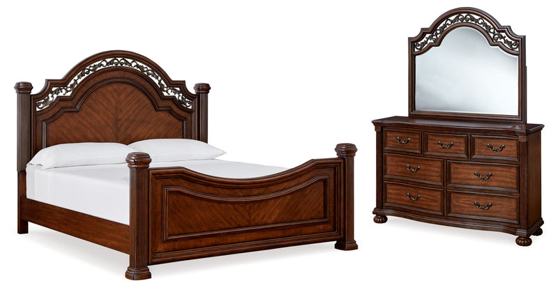 Lavinton Poster Bed, Dresser, Mirror, Chest & Nightstand, Bedroom Set
