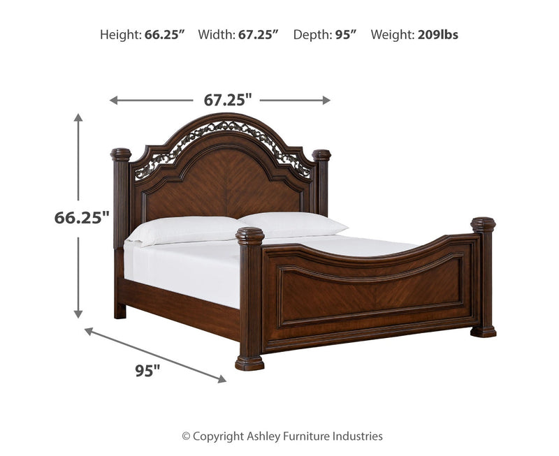 Lavinton Poster Bed, Dresser, Mirror, Chest & Nightstand, Bedroom Set