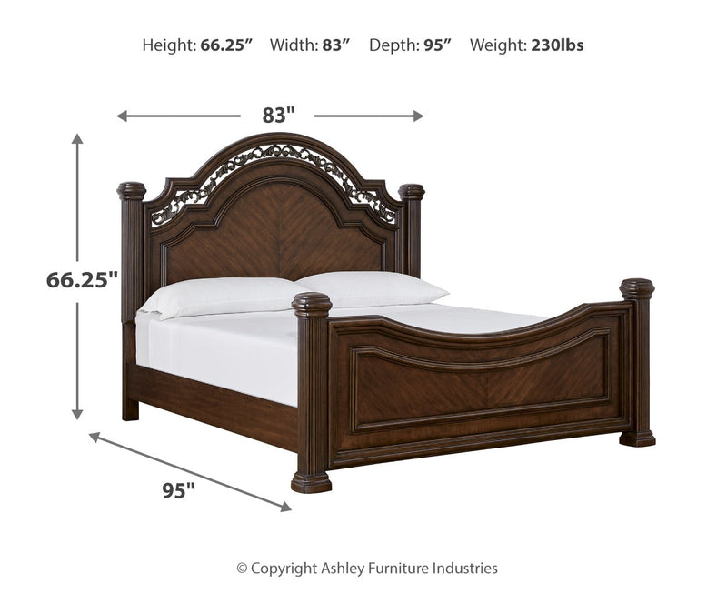 Lavinton Poster Bed, Dresser, Mirror, Chest & Nightstand, Bedroom Set