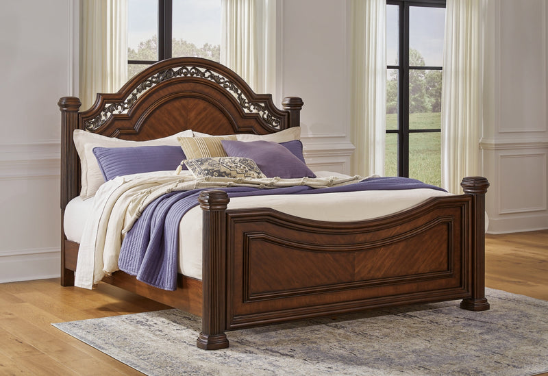 Lavinton Poster Bed, Dresser, Mirror, Chest & Nightstand, Bedroom Set