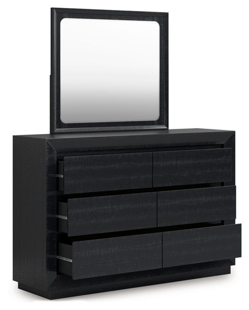 Londer Panel Bed, Dresser, Mirror & Nightstand, Bedroom Set