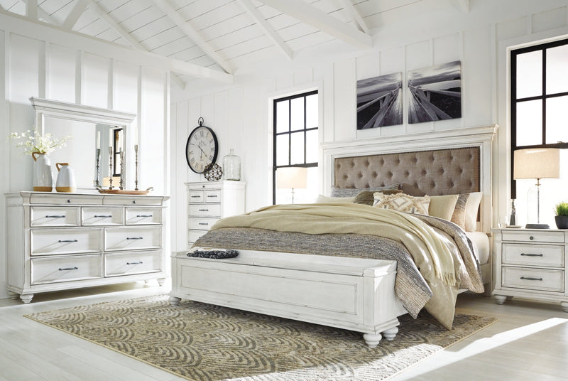 Kanwyn Panel Bed, Dresser, Mirror, Chest & Nightstand, Bedroom Set