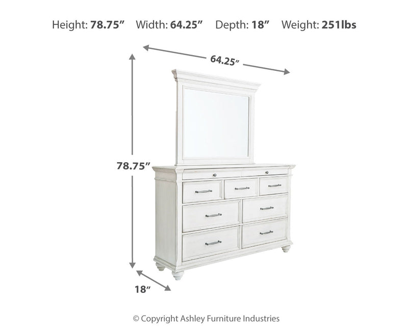 Kanwyn Panel Bed, Dresser, Mirror, Chest & Nightstand, Bedroom Set
