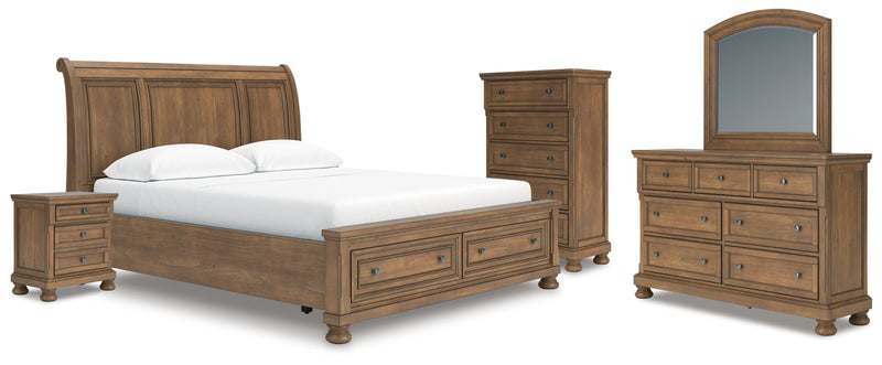 Feddinger Bed, Dresser, Mirror, Chest & Nightstand, Bedroom Set