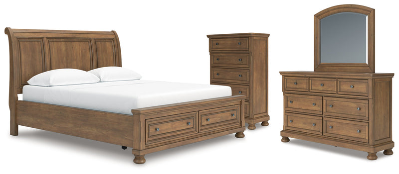 Feddinger Bed, Dresser, Mirror, Chest & Nightstand, Bedroom Set