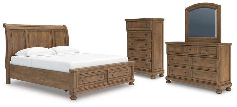 Feddinger Bed, Dresser, Mirror, Chest & Nightstand, Bedroom Set