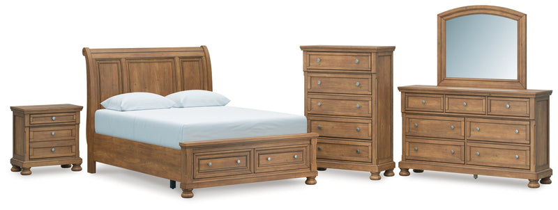Feddinger Bed, Dresser, Mirror, Chest & Nightstand, Bedroom Set