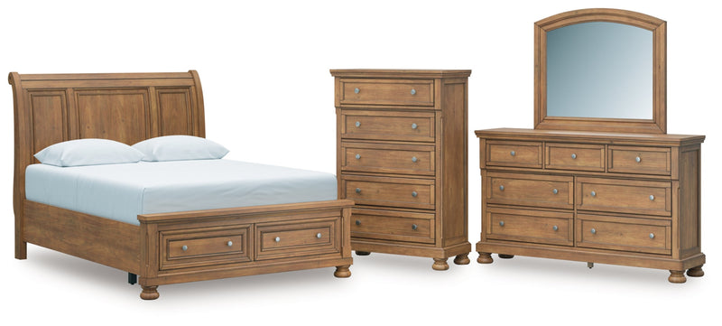 Feddinger Bed, Dresser, Mirror, Chest & Nightstand, Bedroom Set