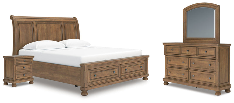 Feddinger Bed, Dresser, Mirror, Chest & Nightstand, Bedroom Set