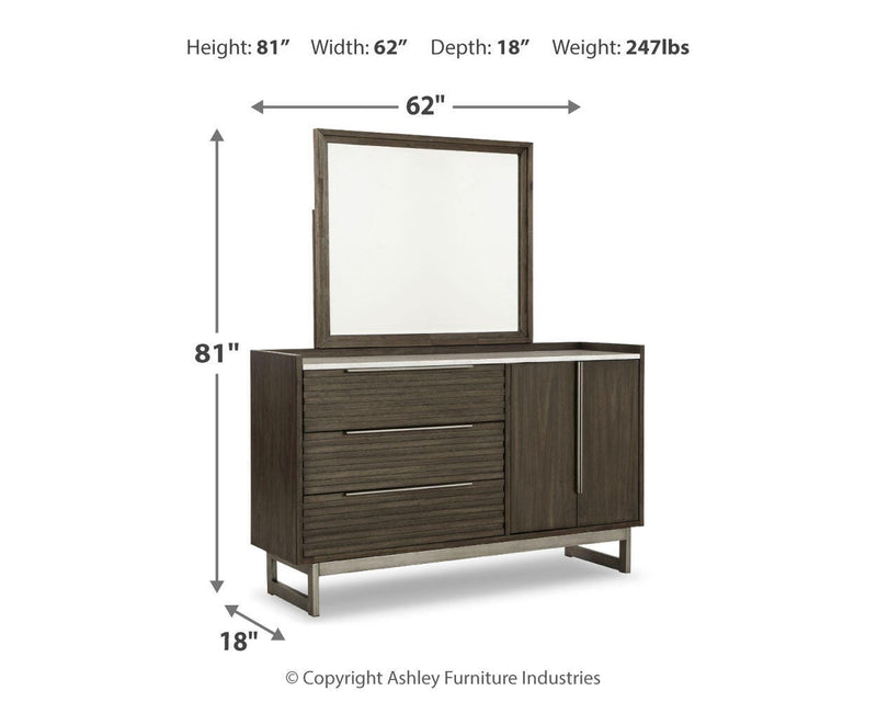 Arkenton Panel Bed, Dresser & Mirror, Bedroom Set