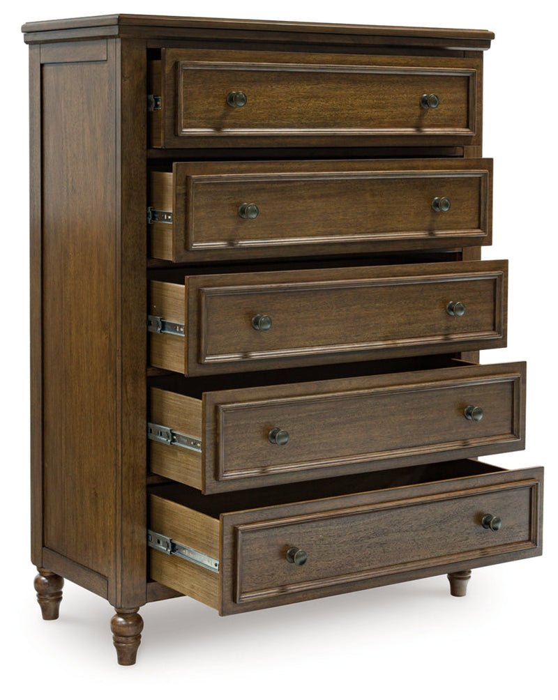 Sturlayne Upholstered Panel Bed, Dresser, Mirror, Chest & Nightstand, Bedroom Set