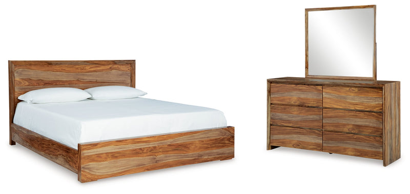 Dressonni Panel Bed, Dresser, Mirror, Chest & Nightstand, Bedroom Set