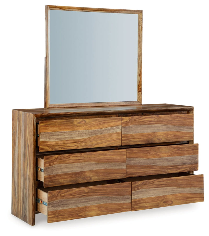 Dressonni Panel Bed, Dresser, Mirror, Chest & Nightstand, Bedroom Set