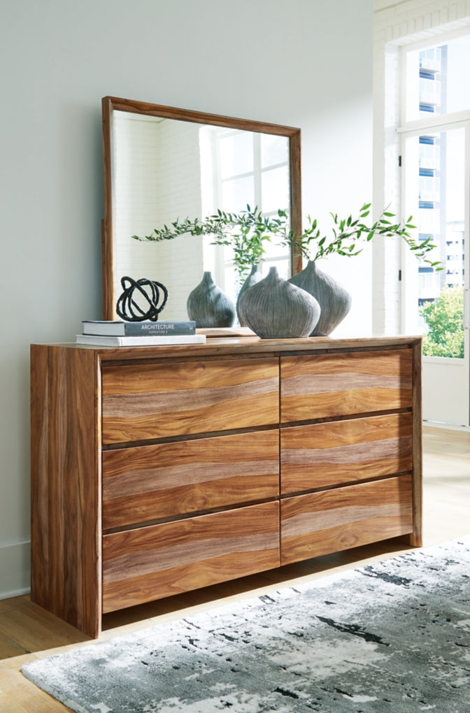 Dressonni Panel Bed, Dresser, Mirror, Chest & Nightstand, Bedroom Set
