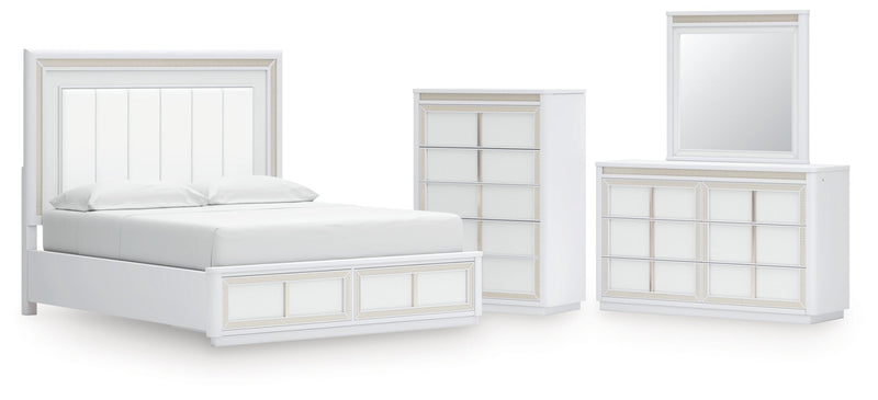 Chalanna Upholstered Storage Bed, Dresser, Mirror, Chest & Nightstand, Bedroom Set
