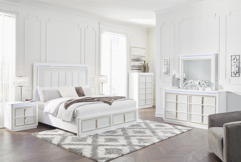 Chalanna Upholstered Storage Bed, Dresser, Mirror, Chest & Nightstand, Bedroom Set