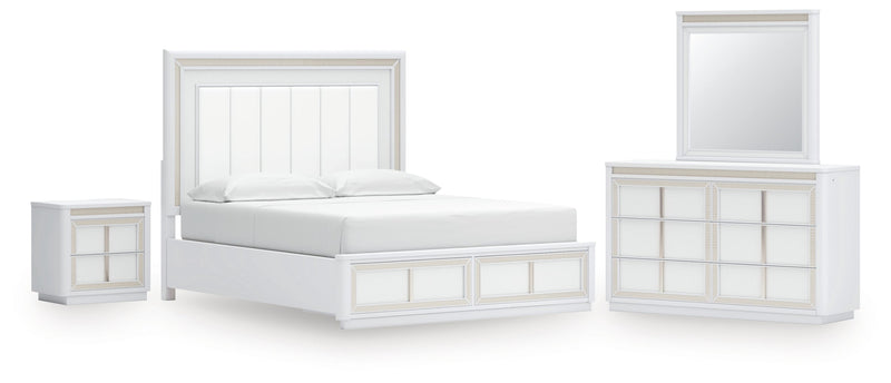 Chalanna Upholstered Storage Bed, Dresser, Mirror, Chest & Nightstand, Bedroom Set