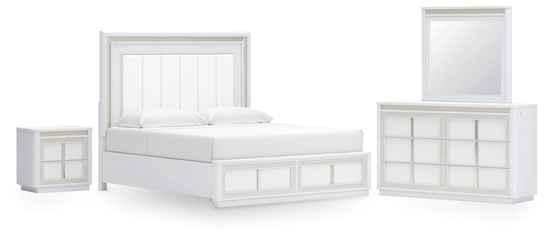 Chalanna Upholstered Storage Bed, Dresser, Mirror, Chest & Nightstand, Bedroom Set