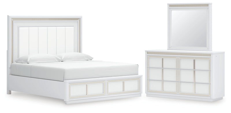 Chalanna Upholstered Storage Bed, Dresser, Mirror, Chest & Nightstand, Bedroom Set